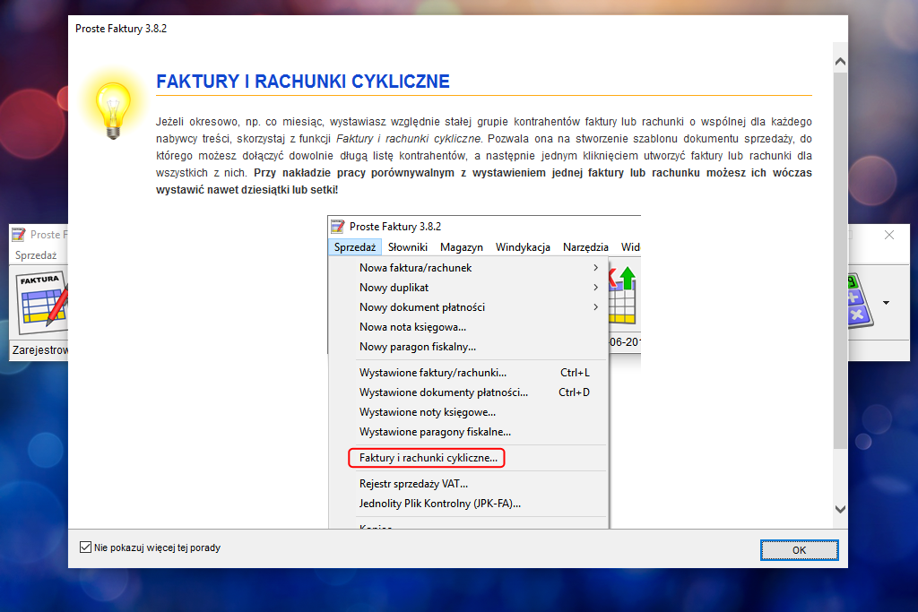 Faktury i rachunki cykliczne