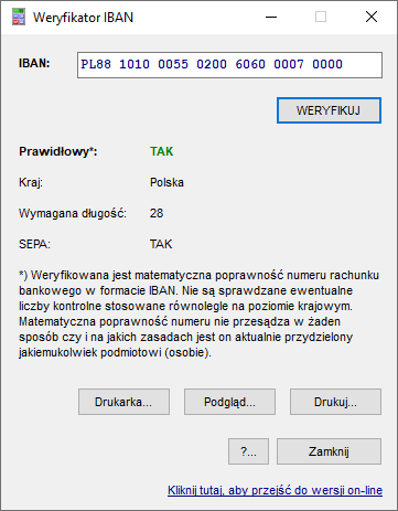 Weryfikator IBAN